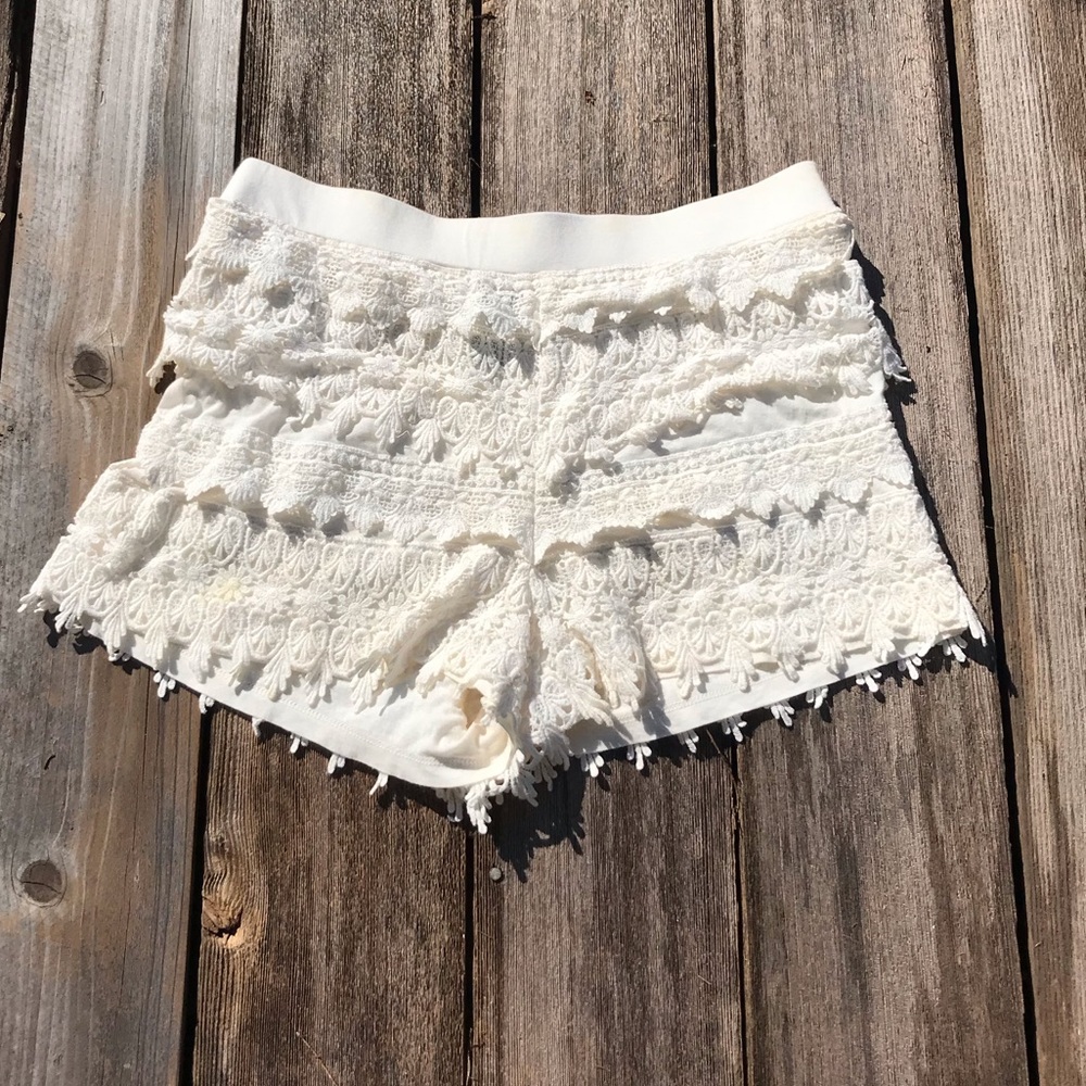 Express crochet lace shorts